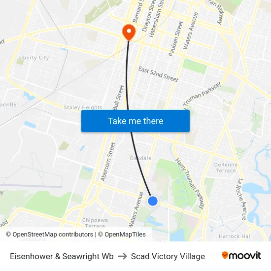 Eisenhower & Seawright Wb to Scad Victory Village map