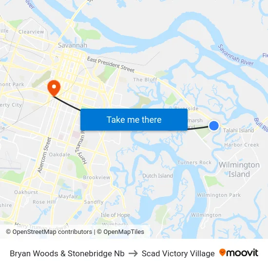 Bryan Woods & Stonebridge Nb to Scad Victory Village map