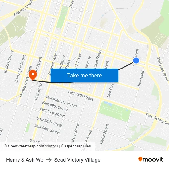 Henry & Ash Wb to Scad Victory Village map