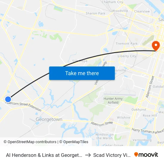 Al Henderson & Links at Georgetown Eb to Scad Victory Village map