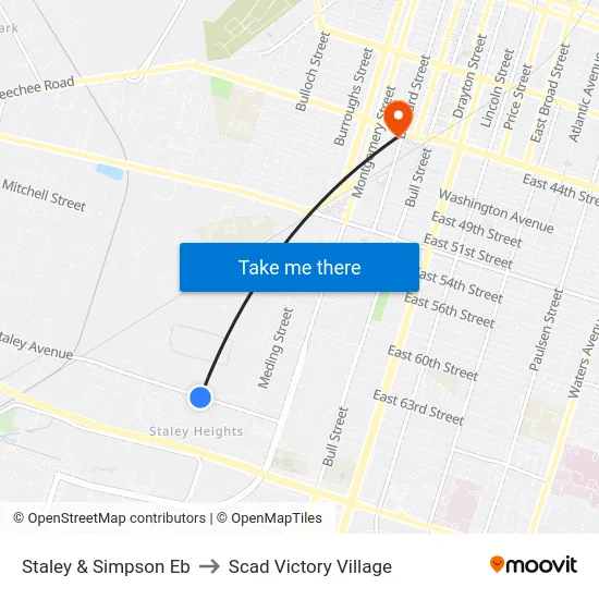 Staley & Simpson Eb to Scad Victory Village map