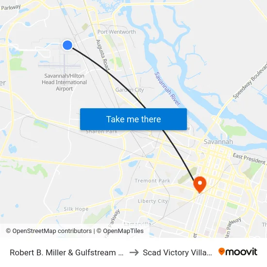 Robert B. Miller & Gulfstream Sb to Scad Victory Village map
