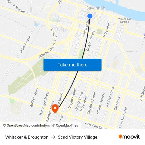 Whitaker & Broughton to Scad Victory Village map