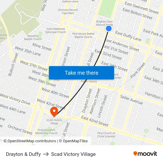 Drayton & Duffy to Scad Victory Village map
