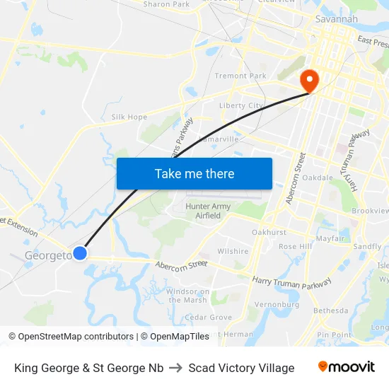 King George & St George Nb to Scad Victory Village map