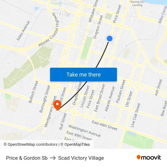Price & Gordon Sb to Scad Victory Village map