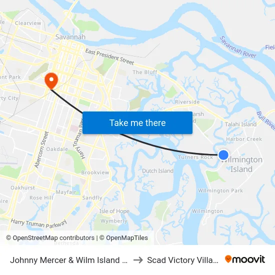 Johnny Mercer & Wilm Island Eb to Scad Victory Village map