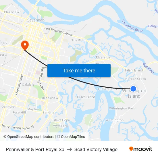 Pennwaller & Port Royal Sb to Scad Victory Village map