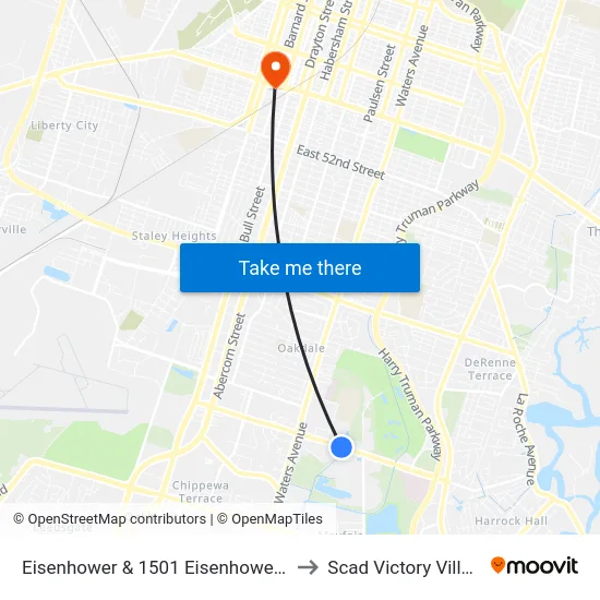 Eisenhower & 1501 Eisenhower Eb to Scad Victory Village map