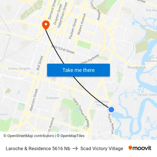 Laroche & Residence 5616 Nb to Scad Victory Village map