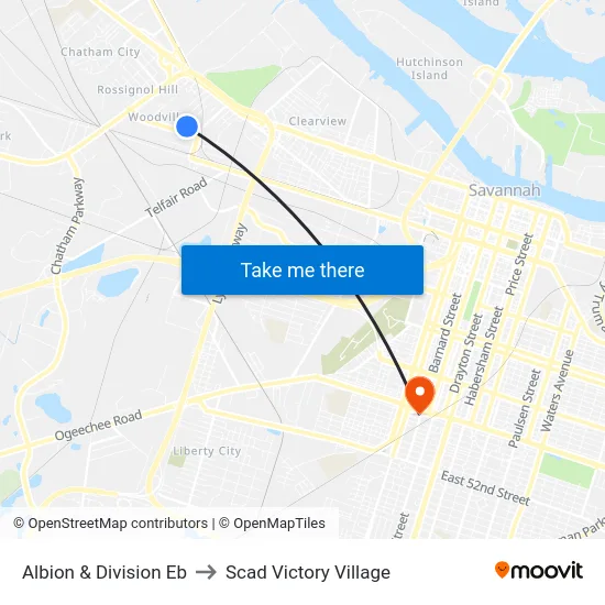 Albion & Division Eb to Scad Victory Village map