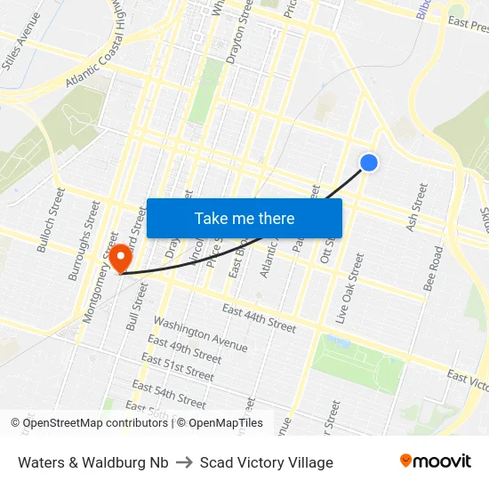 Waters & Waldburg Nb to Scad Victory Village map