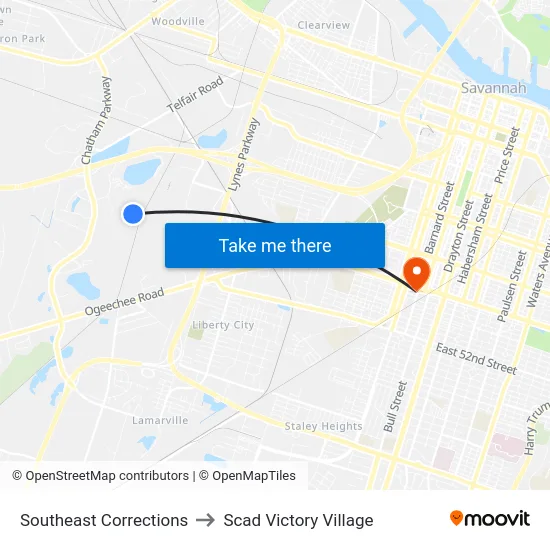 Southeast Corrections to Scad Victory Village map