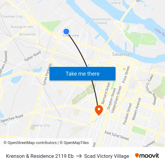 Krenson & Residence 2119 Eb to Scad Victory Village map