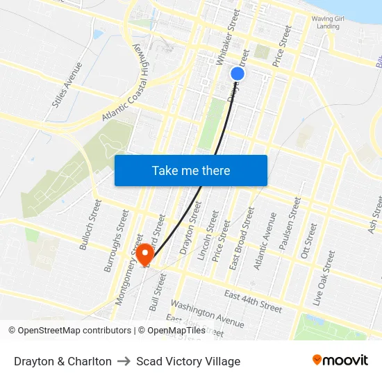 Drayton & Charlton to Scad Victory Village map