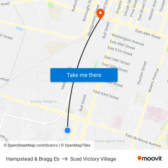 Hampstead & Bragg Eb to Scad Victory Village map