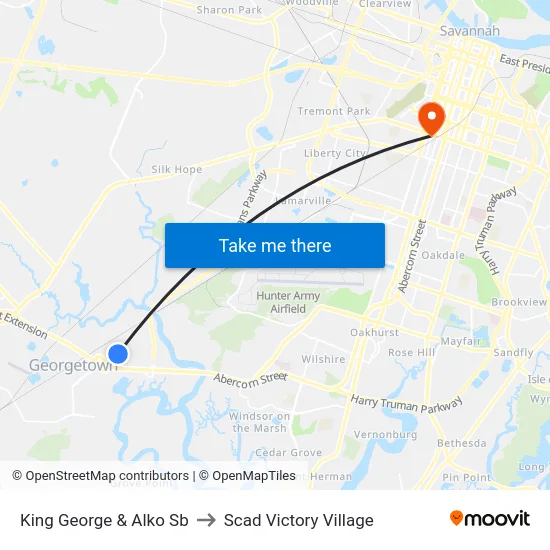 King George & Alko Sb to Scad Victory Village map