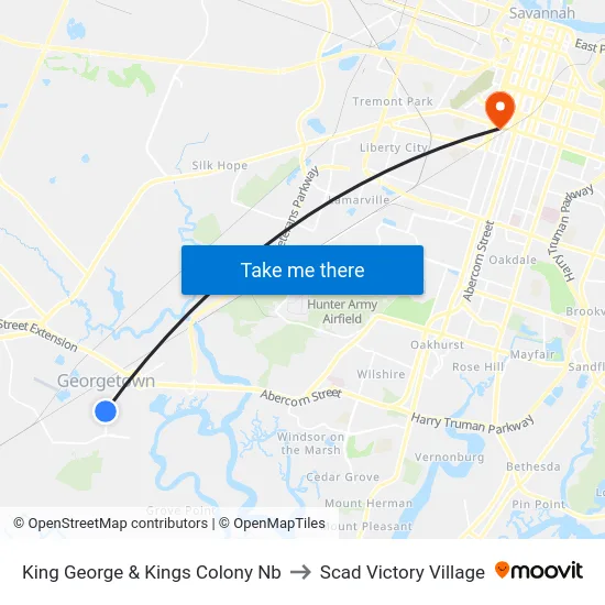 King George & Kings Colony Nb to Scad Victory Village map
