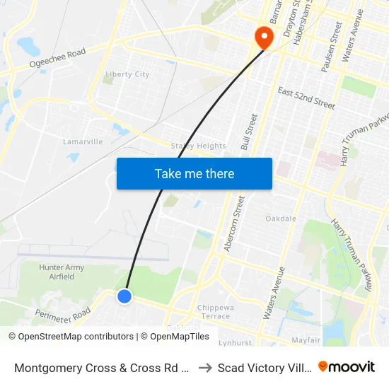 Montgomery Cross & Cross Rd Vill Eb to Scad Victory Village map