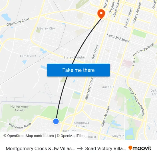 Montgomery Cross & Jw Villas Eb to Scad Victory Village map