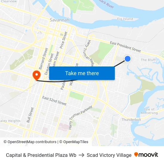 Capital & Presidential Plaza Wb to Scad Victory Village map