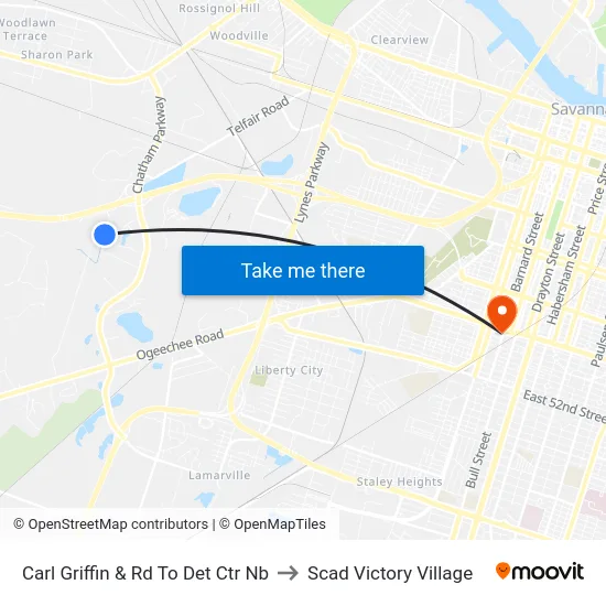 Carl Griffin & Rd To Det Ctr Nb to Scad Victory Village map