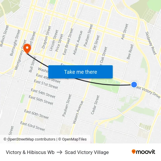 Victory & Hibiscus Wb to Scad Victory Village map