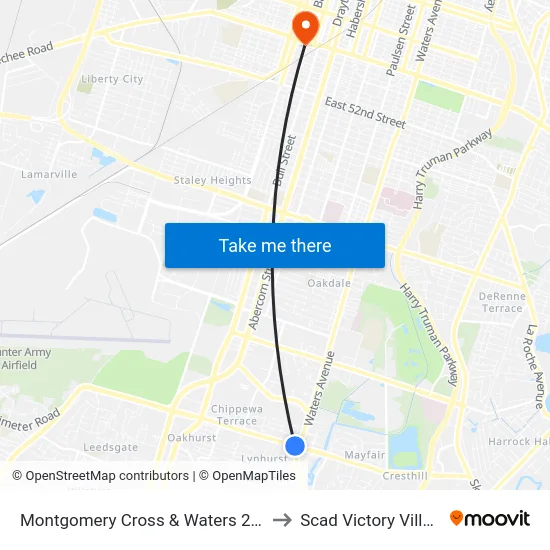 Montgomery Cross & Waters 2 Wb to Scad Victory Village map