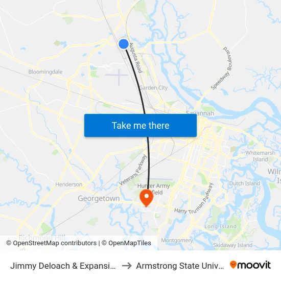 Jimmy Deloach & Expansion Wb to Armstrong State University map