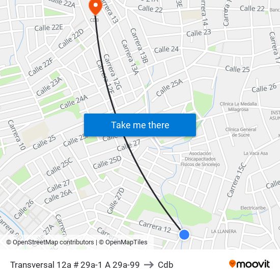 Transversal 12a # 29a-1 A 29a-99 to Cdb map