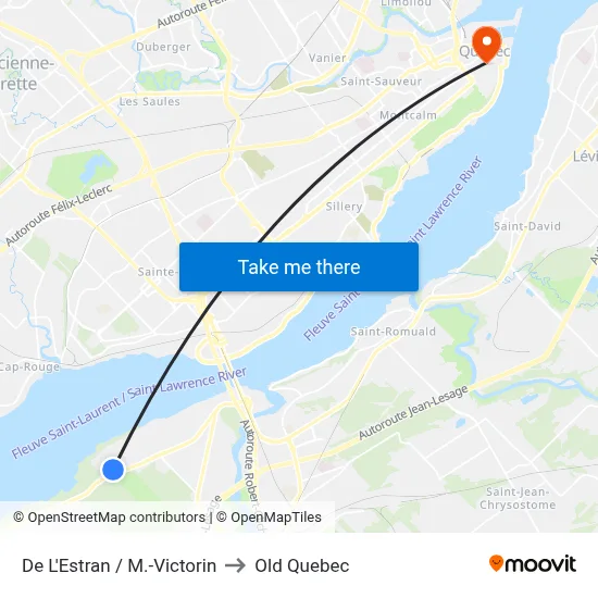 De L'Estran / M.-Victorin to Old Quebec map