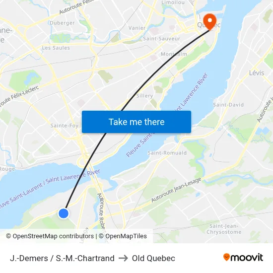 J.-Demers / S.-M.-Chartrand to Old Quebec map