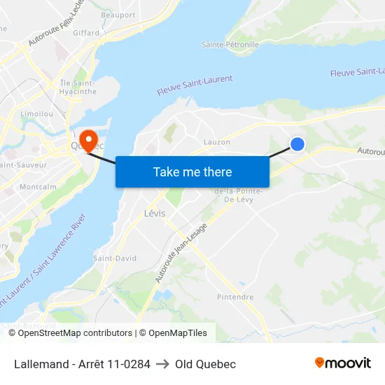 Lallemand - Arrêt 11-0284 to Old Quebec map