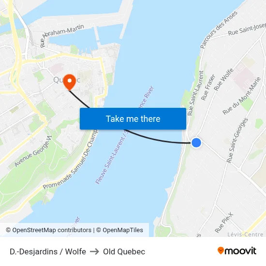 D.-Desjardins / Wolfe to Old Quebec map