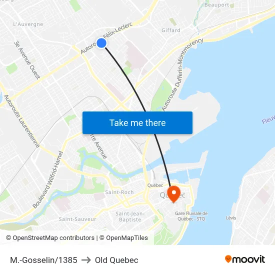 M.-Gosselin/1385 to Old Quebec map