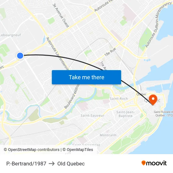 P.-Bertrand/1987 to Old Quebec map