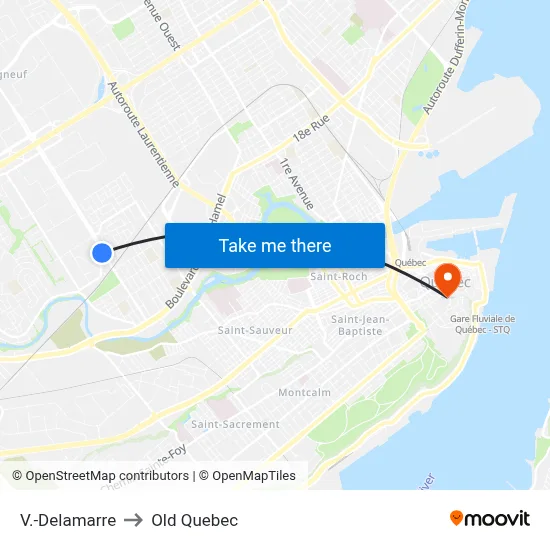 V.-Delamarre to Old Quebec map