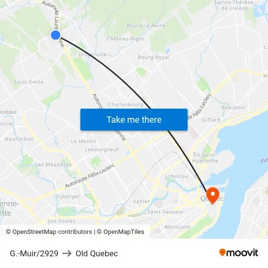 G.-Muir/2929 to Old Quebec map