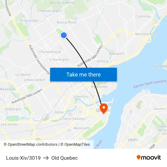 Louis-Xiv/3019 to Old Quebec map