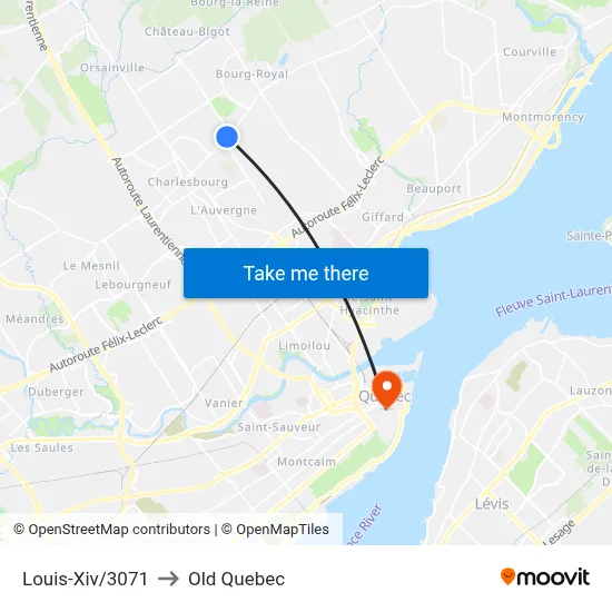 Louis-Xiv/3071 to Old Quebec map