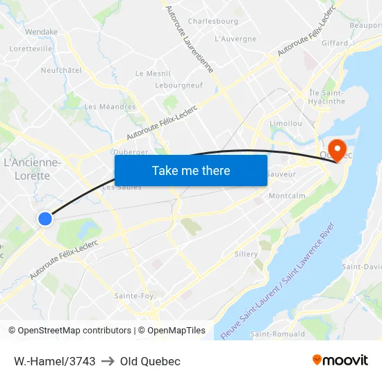 W.-Hamel/3743 to Old Quebec map