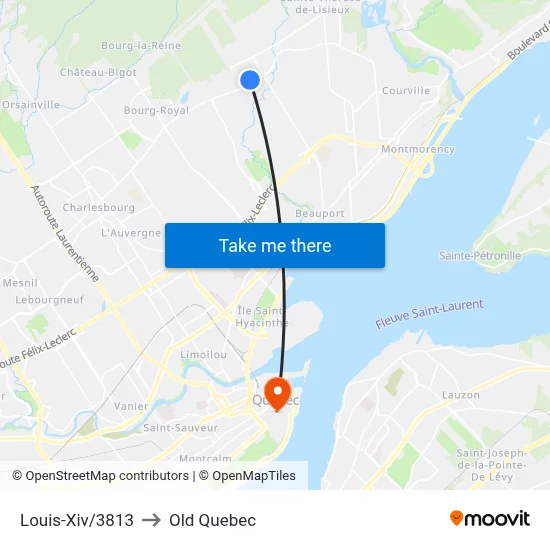 Louis-Xiv/3813 to Old Quebec map