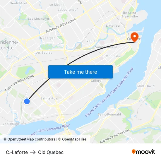 C.-Laforte to Old Quebec map