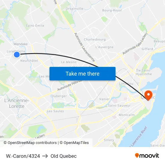 W.-Caron/4324 to Old Quebec map