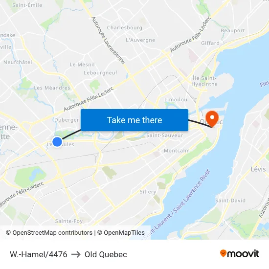 W.-Hamel/4476 to Old Quebec map