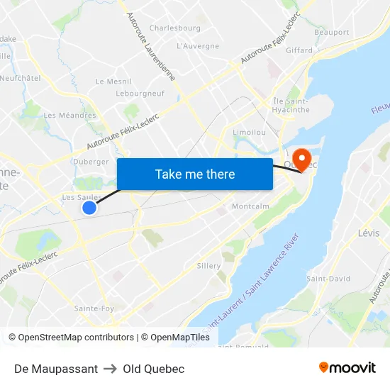 De Maupassant to Old Quebec map