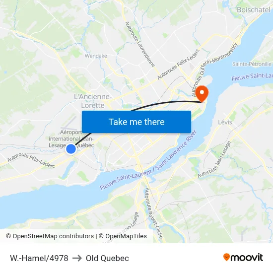 W.-Hamel/4978 to Old Quebec map