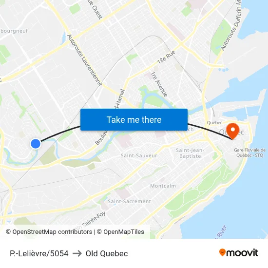 P.-Lelièvre/5054 to Old Quebec map