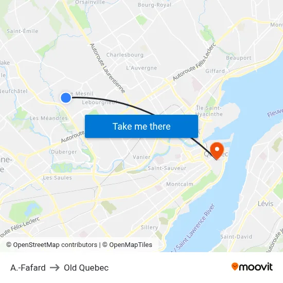 A.-Fafard to Old Quebec map