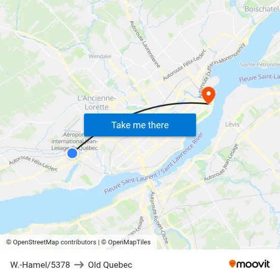W.-Hamel/5378 to Old Quebec map